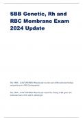 SBB Genetic, Rh and RBC Membrane Exam 2024 Update