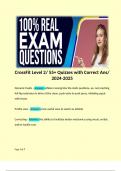 CrossFit Level 2/ 55+ Quizzes with Correct Ans/ 2024-2025 