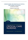TEST BANK FOR Understanding the Essentials of Critical Care Nursing, 3rd Edition BY PERRIN