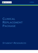 vSIM CLINICAL REPLACEMENT PACKET FOR STUDENTS