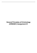 2022 Assignment 1  of CRW2601 (Criminal Law: General Principles of Crime) 