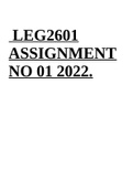 LEG2601 ASSIGNMENT NO 01 2022.