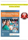 TEST BANK For Professional Nursing Concepts & Challenges, 9th Edition, Beth Black | Complete Chapter's 1 - 16 | 100 % Verified