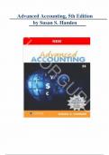 Solutions Manual -  For Advanced Accounting, 5th Edition Hamlen, All Chapters 1-16 | Complete Guide A+