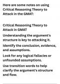 Critical reasoning theory GMAT