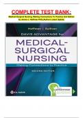 COMPLETE TEST BANK: Medical-Surgical Nursing, Making Connections To Practice 2nd Edition by Janice J. Hoffman PhD (Author) Latest Update.