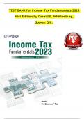 TEST BANK for INCOME TAX FUNDAMENTALS, 38TH EDITION, GERALD E. WHITTENBURG, MARTHA