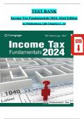 TEST BANK Income Tax Fundamentals 2024, 42nd Edition by Whittenburg, Gill. Chapters 1 - 12