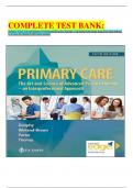 COMPLETE TEST BANK: Primary Care: Art and Science of Advanced Practice Nursing - An Interprofessional Approach Fifth Edition by Lynne M. Dunphy PhD latest update.