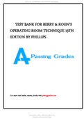 TEST BANK FOR BERRY & KOHN’S OPERATING ROOM TECHNIQUE 13TH EDITION BY PHILLIPS.