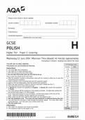 AQA GCSE POLISH PAPER 1 2024 (8688/LH: Listening Higher Tier )