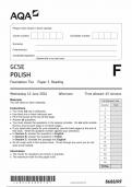 AQA GCSE POLISH PAPER 3 2024 (8688/RF: Reading Foundation Tier )