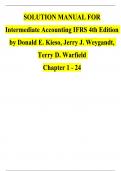 Solution Manual For Intermediate Accounting IFRS 4th Edition by Donald E. Kieso, Jerry J. Weygandt, Terry D. War