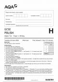 AQA GCSE POLISH PAPER 4 2024 (8688/WH: Writing Higher Tier)