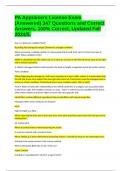 PA Appraisers License Exam (Answered) 347 Questions and Correct Answers. 100% Correct, Updated Fall 2024/5.