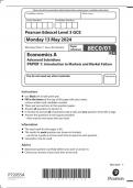 Edexcel AS Level 2024 Economics (A) Paper 1