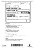 Edexcel AS Level 2024 Economics (A) Paper 2