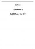 EMA1501 Assignment 5 Due 25 September 2024