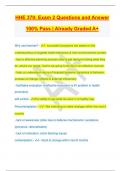 HHE 370: Exam 2 Questions and Answer 100% Pass | Already Graded A+