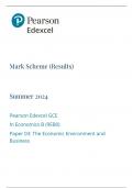 Edexcel A-Level Economics (B) Paper 3 Mark Scheme 2024