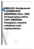 EMA1501 Assignment 5 (COMPLETE ANSWERS) 2024 - DUE 25 September 2024 ; 100% TRUSTED Complete, trusted solutions and explanations.