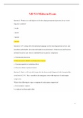 NR511 Midterm Exam (5 Versions, Latest-2022) / NR 511 Midterm Exam / NR511 Week 4 Midterm Exam/ NR 511 Week 4 Midterm Exam: Differential Diagnosis and Primary Care Practicum: Chamberlain College of Nursing |250 Correct Q & A |