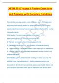 AFSB 153 Chapter 6 Review Questions and Answers with Complete Solutions