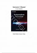 Solutions - for Automotive Technology: A Systems Approach 8th Edition by Rob Thompson, Jack Erjavec, All Chapters 1-9 | Complete Guide A+