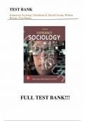 Test Bank - for Experience Sociology 5th Edition by David Croteau, William Hoynes, Tara Stamm, All Chapters | Complete Guide A+