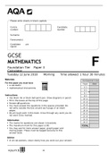 GCSE MATHEMATICS Foundation Tier Paper 3 Calculator Best for 2022 Actual Exam preparation