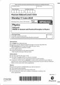 2024 EDEXCEL A-LEVEL PHYSICS PAPER 3 INCLUDING MARK SCHEME