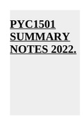 PYC1501 SUMMARY NOTES 2022.