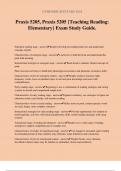 Praxis 5205, Praxis 5205 {Teaching Reading: Elementary} Exam Study Guide