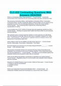 CLC-222 Contracting Questions With Answers 2024/2025