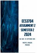 ECS3704 Assignment 2 Semester 2 2024 | Due 20 September 2024