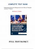 Test Bank - for  Fundamental Orthopedic Management for the Physical   Therapist Assistant, 5th Edition by Robert C. Manske, All Chapters | Complete Guide A+