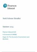 2024 EDEXCEL A-LEVEL ECONOMICS B PAPER 3 MARK SCHEME