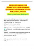 NHIE {NATIONAL HOME  INSPECTOR} COMBINED Exam  Questions Reviewed And Revised  With Correct Answers   <Guarantee Pass |Updated!!> 