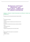   Beckmann and Ling's Obstetrics and Gynecology / Edition 8/ 8th edition TESTBANK