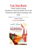 Public Health Nursing: Population- centered Health Care in the community 10th Edition Test Bank ISBN 9780323582247/54 UPDATED VERSION