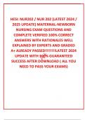  HESI: NUR202 / NUR 202 (LATEST 2024 / 2025 UPDATE) MATERNAL-NEWBORN NURSING EXAM QUESTIONS AND  COMPLETE VERIFIED 100% CORRECT ANSWERS WITH RATIONALES WELL EXPLAINED BY EXPERTS AND GRADED A+ ALREADY PASSED!!!!!!!!LATEST 2024 UPDATE WITH 100% GUARANTEED S