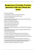 Respiratory & Cardiac Practice Questions (NR 302) Study Set Exam 