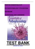 Porths Essentials of Pathophysiology 5th Edition Test Bank