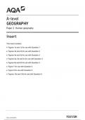 AQA A LEVEL Geography paper 2R June 2024 INSERT