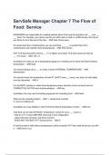 ServSafe Manager Chapter 7 The Flow of Food: Service Exam Questions and Answers 2024/2024/2025( A+ GRADED 100% VERIFIED).