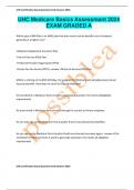 UHC Medicare Basics Assessment 2024 EXAM GRADED A