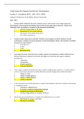 Final Exam For Human Growth and Development Juanita E. Campbell, Ed.D., LPC, NCC, CPCS Adjunct Professor, Fort Valley State University Fall 2021 | LATEST UPDATE 