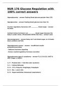 NUR 176 Glucose Regulation with 100- correct answers