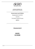 AQA Government and Politics Assessment Unit AS 2 assessing The British Political Process/ MARK SCHEME