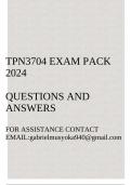 TPN3704  Exam pack 2024(Questions and answers)